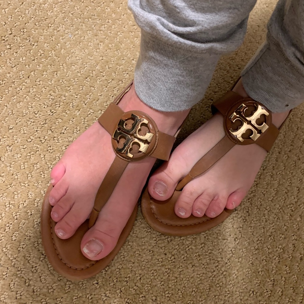 tory burch bryce flat thong, royal tan